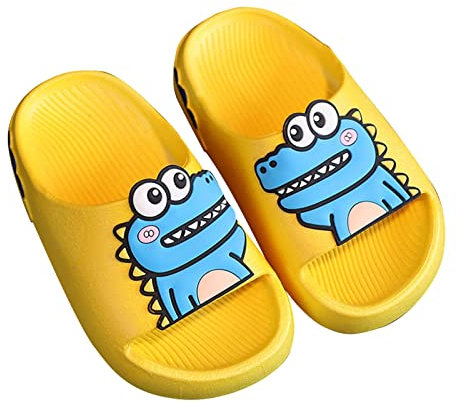 Ciabatte Dinosauro Ragazzi Ragazze Scarpe da Spiaggia e Piscina Cartone Estive Open Toe Bambini Pantofole da Bagno Interno E da Esterno, per Mare E Piscina, Confortevoli, Leggere, Flessibili