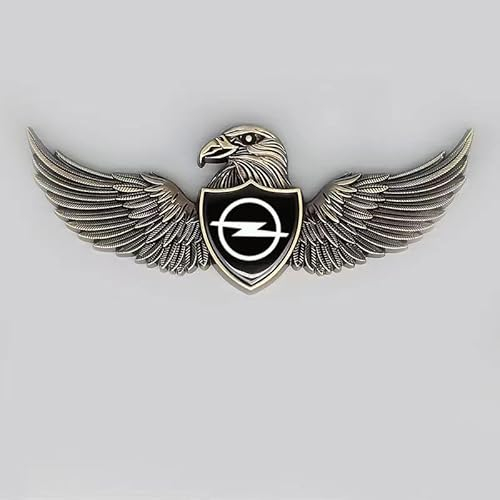 RIKCAT Auto Emblem für Opel Zafira B 2005-2010, Motorhaube und Kofferraum Emblem Aufkleber Abzeichen Logo Selbstklebende Metall Ersatz Dekoration Styling Zubehör,A