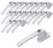 BASI | 20er Set Fenstergriff abschließbar | Farbe Weiß oder Silber | Aluminium | Balkontürgriff | Kindersicherung | Stiftlänge 35 mm | Griff für Fenster Terassentür | 20 Stück | 40 Schlüssel