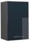 Vicco Hängeschrank Fame-Line, hängender Küchenschrank, Dunkelblau Hochglanz/Anthrazit, 45 cm