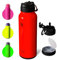 BOTTLE BOTTLE 40 oz Sports Water Bottle, Stainless Steel, Insulated, 1183 ml, Dual-use Lid, Pill Box, 147.7 in³, Neon Red
