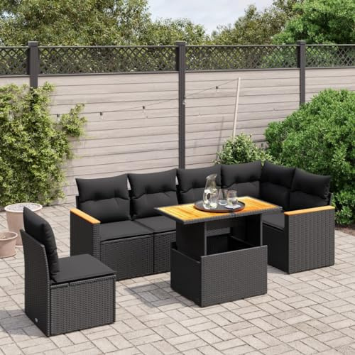 Amorsee Balkon Lounge Verstellbare Tischplatte Loungemöbel Balkon Sofa Rattan Gartensofa Gartenlounge Klein Ecklounge Lounge Möbel Outdoor Gartenmöbel Ecksofa Balkonmöbel Balkonsofa