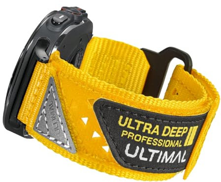 ULTIMAL Compatible with Samsung Ultra Watch Strap 47mm (2025/2024), Soft Nylon Sport Adjustable Band for Galaxy Watch Ultra Strap Men Women (Yellow)