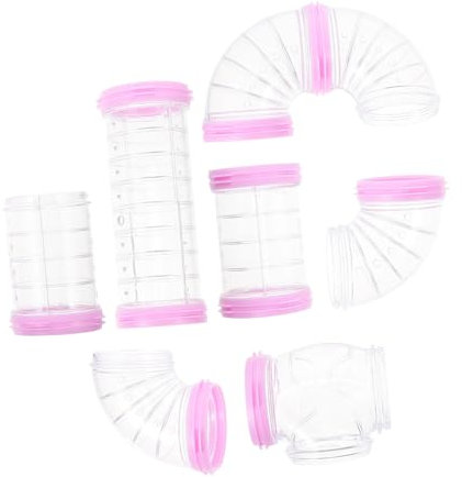 CORHAD Accessoire pour Cages À Rats Tube en Plastique pour Hamster Cochon Dinde Tunnel pour Rats Lot De 8 Pièces