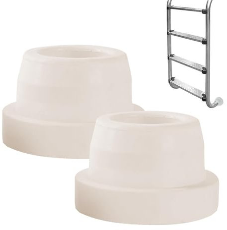 Parachoques para escalera para piscinas enterradas | Apto para escaleras para piscina fuera del suelo y enterradas de 1,90 pulgadas, parachoques de goma de 2 piezas para proteger la escalera de la