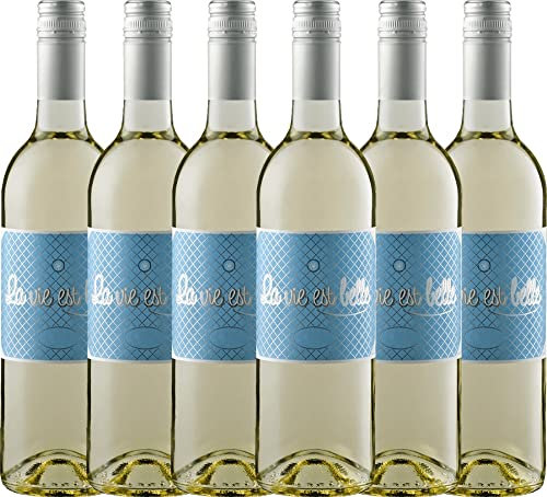 La vie est belle blanc La vie est belle Weißwein 6 x 0,75l VINELLO - 6 x Weinpaket inkl. kostenlosem VINELLO.weinausgießer