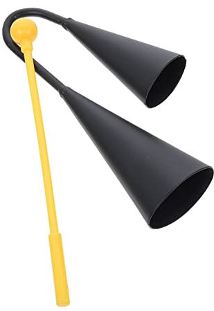 GOOHOCHY 1 Set Doppelhorn Musikinstrument Laute Handglocke Handheld Latin Glocke Doppel Kuhglocken Standard Agogo Glocken Traditionelle Lateinamerikanische Percussion Trompete