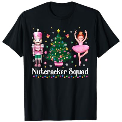 Christmas Nutcracker Squad Ballet Dance Women Kids Girls T-Shirt