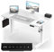 Devoko Höhenverstellbarer Schreibtisch mit 2 Motoren，25mm Einteilige Tischplatte, 120x60 cm Mobiler Elektrisch Computertisch mit Kabel Management, weiß - Perfekte Ergonomie für Dein Büro