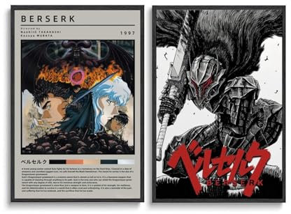 LJXOSKMK Berserk-Poster, Ungerahmt, 30 x 45 cm, Klassisches Anime-Leinwandposter für Schlafzimmer, Ästhetische Wandkunst und Drucke, Stil 3