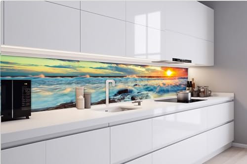 Dimex Küchenrückwand Folie Selbstklebend Sonnenuntergang AM Meer 420 x 60 cm | Klebefolie - Dekofolie - Spritzschutz für Küche | Made in EU