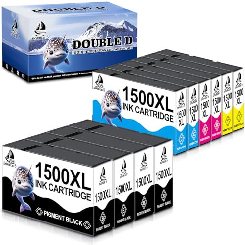 DOUBLE D PGI-1500XL Multipack Ersatz für Canon 1500XL kompatibel mit Canon Maxify MB2000 MB2050 MB2150 MB2155 MB2300 MB2350 MB2750 MB2755