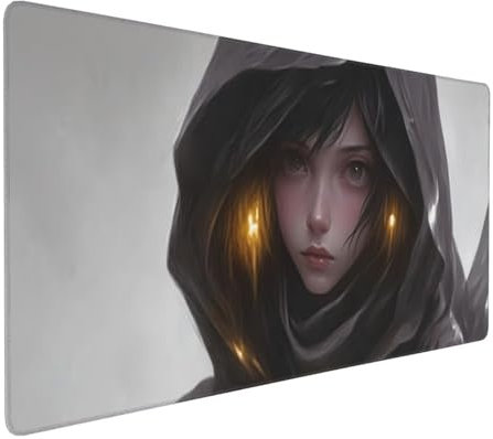 Tapis de Souris 50x25 cm Grand Tapis Souris XXL, Fille Tapis de Souris Bureau Gamer, à Bords Cousus, Base en Caoutchouc Antidérapante, sous Main pour Clavier et Souris, Decoration Maison E-757