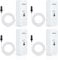 eMylo Sensore Temperatura Wifi, Igrometro Digitale Interno ed Esterno con Sonda Esterna, Termometro Frigorifero Meter App Monitor, Baby Room Termometro per Frigorifero, Acquario, Bianco 4 Packs