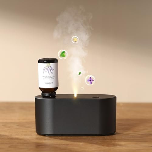 Waterless Diffuser for Home Essential Oil Diffuser, Aromatherapy Diffuser, Portable Scent Diffusers, 3 Mist Modes, Cycle Start for Bedroom, Office Studio 160-350 sq. ft Black