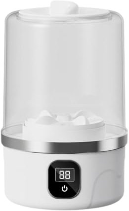 Folpus Mini Lavadora Portátil para Ropa Interior, Recargable, Compacta de 1L, para Viajes, Hoteles, Dormitorios, Casas y Camping, Mini Lavadora para Sujetador, Calcetines, Blanco