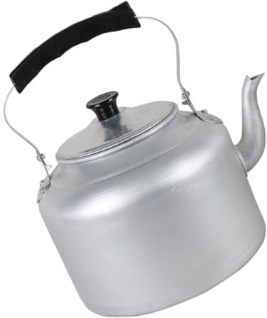 ERINGOGO Tetera Varios estilos de Aluminio Mango Antiescaldaduras de 5l Vintage y Silbato, Hervidor de Agua Doméstico Resistente y Fácil de Usar para Cocina