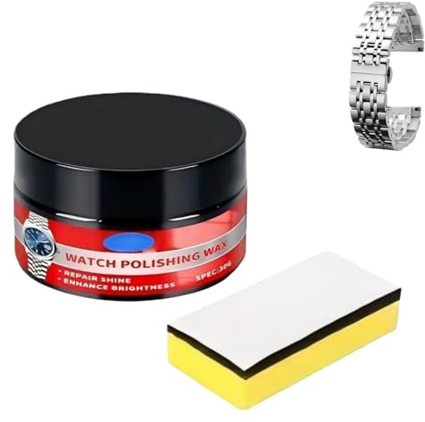 Nebulith Watch Polishing Kit,Premium Polishing and Cleaning Paste,Watch Glass Scratch Remover with Sponge, Watch Cleaning Kit,Strap and Screen Scratch Repair,Stainless Steel Scratch Remover,30g