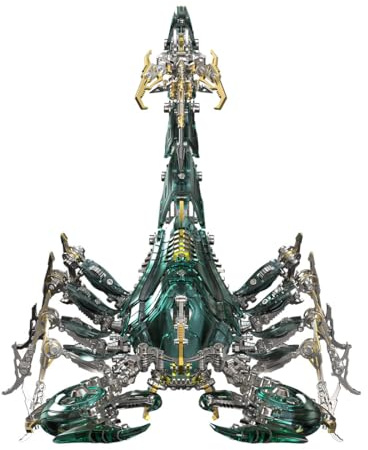 Emerald Venom King 3D Vollmetall Skorpion Modellbausatz, 1073 Teile DIY Cyberpunk Insekt Puzzle, Bewegliche Gelenke Sammlerstück Deko, Anspruchsvolles STEM Set