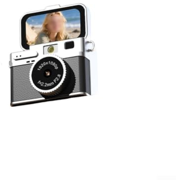 Digitalkamera 4K für Ultra HD für Anfänger - Tragbare Taschenkamera mit für Blitz Anti-Shake Funktion Selfie Vlog Kamera für Teenager Erwachsene Urlaub (Schwarz)