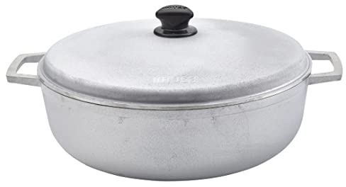 IMUSA USA JUMBO Caldero traditionnel colombien (four hollandais) pour la cuisson et le service, argent, 17,9 l