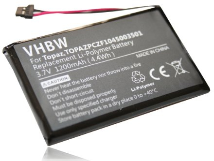 vhbw Batterie Compatible avec Navigon 70/71 Plus, 70 Easy, 70 Plus, 70/71 Premium GPS, Appareil de Navigation (1200mAh, 3,7V, Li-polymère)