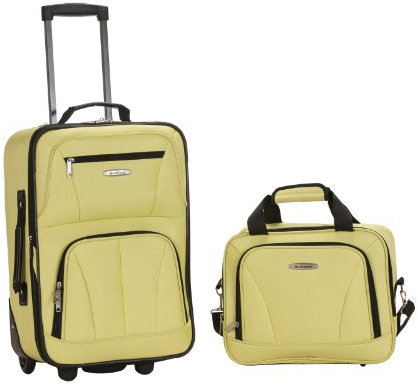 Rockland Juego de Equipaje Vertical Suave de Moda, Verde Lima, 2-Piece Set (14/19), Juego de Equipaje