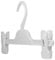 Hangerworld 20 Perchas 28cm para Niños Plástico Blanco con Pinzas Regulables para Pantalones