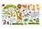nikima - 060 Wandtattoo Dschungel Tiere Löwe Elefant Koala Panda Giraffe Zebra - in 6 Größen - (750 x 420 mm)