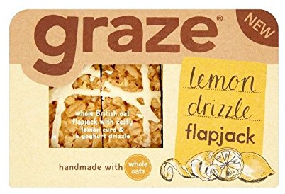 Grasen 53G Zitrone Sprühregen Flapjack - Packung mit 4