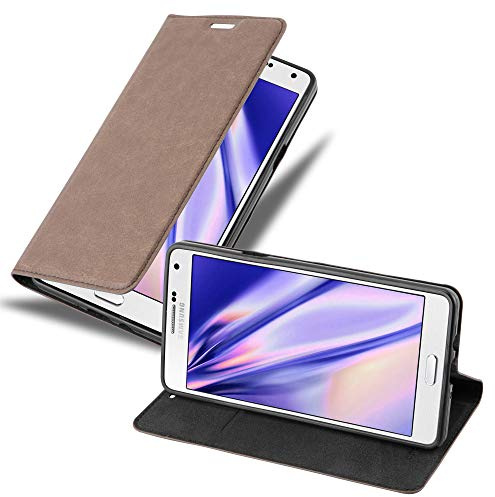 Cadorabo Hülle kompatibel mit Samsung Galaxy A7 2015 aus Premium Kunst Leder Flip Klappbare Stoßfeste Magnetische [Standfunktion] [Kartenfächern] Cover Hülle für Galaxy A7 2015 Tasche in Braun