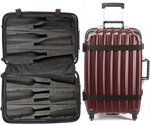 VinGardeValise Valise à vin Originale par FlyWithWine, Garantie Durable de 10 Ans, Bagage de Voyage à vin Polyvalent et Personnalisable de 12 Bouteilles pour Avion, conçu Napa –Bourgogne