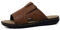 DUNLOP Mens Sandals Memory Foam Touch Fastening Open Toe Flip Flop Mules Summer Shoes (Brown Brn, UK Footwear Size System, Adult, Men, Numeric, Medium, 11)