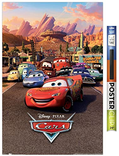 Trends International Disney Pixar Cars – One Sheet Wandposter, 56,8 x 86,4 cm, Premium-Poster und Clip-Bundle