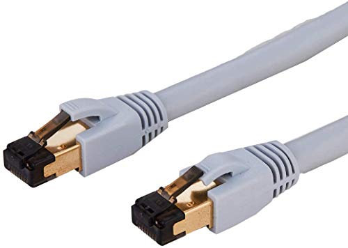20M Grey Cat8 SFTP Ethernet Patch Cable 40Gbps 2000Mhz Copper Internet Wire Compatible With Router, Modem, Smart TV, Laptop, Consoles