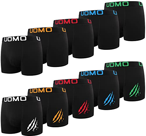 L&K Boxershorts Herren Unterhosen Männer 5er/10er Pack aus Baumwolle – Bequeme Herren Unterwäsche, Atmungsaktiv & Formstabil