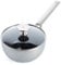 Blue Diamond Triple Steel Sauteuse Bombée avec Couvercle en Acier Inox 18/10 Revêtement Antiadhésif Céramique Renforcé avec des Diamants, 16cm/1,2L, Sans PFAS,Multicouche,Induction,Lave-Vaisselle,Four