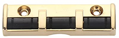 XIYANGJUAN 6 String Metal Guitar Roller Nut 3 saddles with Screws Compatible with Strat or Tele Electric Guitar (Gold)