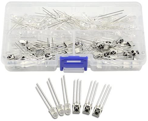 BGTXINGI 100 Stück 50 Paar 5 mm Infrarot-Diode LED 940 nm IR-Emission und Empfänger (drei Beine)