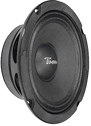 Timpano 6.5 Inch Shallow Midrange Speaker 500 Watts Max Power TPT-MR6-4 PRO, 6.5 Midrange Speakers 4 Ohm Shallow Mount Car Audio Speaker, Pro Audio Loudspeaker Compact for Doors (Single)