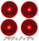 AGRISHOP Rosso Catarifrangente da Avvitare, Rotondi,4Pezzi,Ø60 mm,Omologati E, Rosso Riflettori Avvitare Posteriore Rimorchio per Recinzione Cancelli Caravan Macchine （Rosso/Rotondi/4Pezzi）