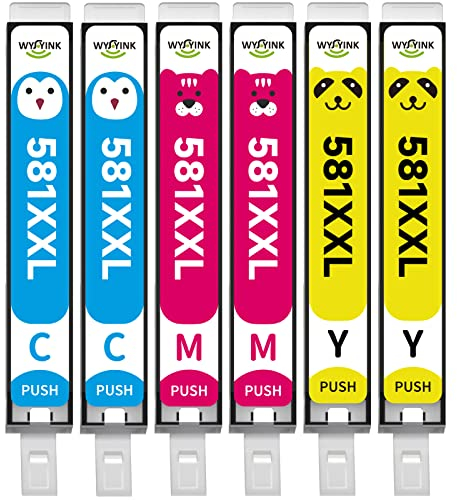 WYFYINK 581 XXL für Canon Druckerpatronen 580 581 XXL Multipack Kompatibel mit Canon TR8550 Druckerpatronen mit Pixma TR7650 TS705 TR7550 TS6150 TS6151 TS6250 TS6350 TS8251 TS9550 TS9551