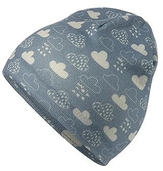 Sterntaler Unisex Kinder Mütze Baby Beanie Mütze Wolken, Blau, 45
