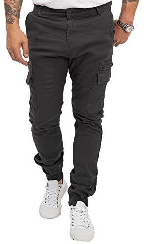 Rock Creek Cargo Hose Herren Tapered Fit Chino Freizeithose RC-2189 | Cargohose für Herren im Chino- und Jogger-Stil, schmal zulaufende Freizeithose mit Cargo-Taschen für Alltag und Freizeit