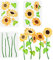 FINGERINSPIRE 3 Stück Sonnenblumen Schablonen 21x29 cm Ausgehöhlte Malschablonen Blumenscheiben Schablonen Blumenstiel Schablonen Blätter Sonnenblumen Schablonen Zum Malen von DIY Handwerksprojekten