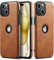 Sibada Leder Hülle für iPhone 15 Plus Handyhüllen Logo Sichtbar Premium Leder Klassisch Luxus Elegant Dünn iPhone 15plus Cover (2023) 6.7 - Braun