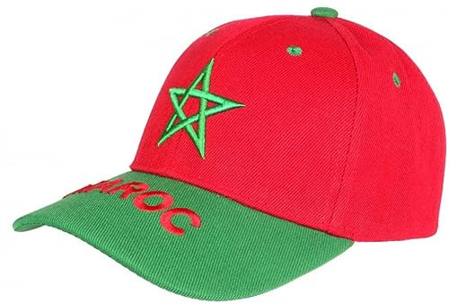Nyls Création Casquette Maroc Verte et Rouge Drapeau Marocain Baseball - Taille Unique - Vert