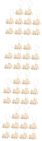EXCEART Hölzerne Ornamente 80 Stück Holzscheiben Für Form Dekor Wand Khaki Anhänger Scrapbooking Formen Geschenke Khaki Kunsthandwerk DIY Retro Hochzeit Geburtstag Zug Holz Zuhause Party