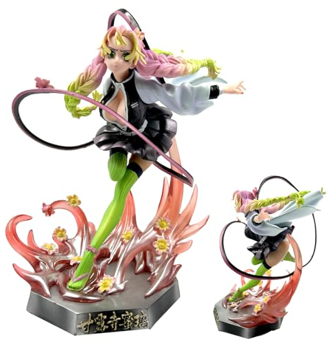 WKxinxuan Demon Figur, 22cm Demon Kanroji Mitsuri Edition Anime Figuren, Actionfigur Anime PVC Kanroji Mitsuri Statue, Modellpuppe Spielzeug Geschenk für Erwachsene Sammlung