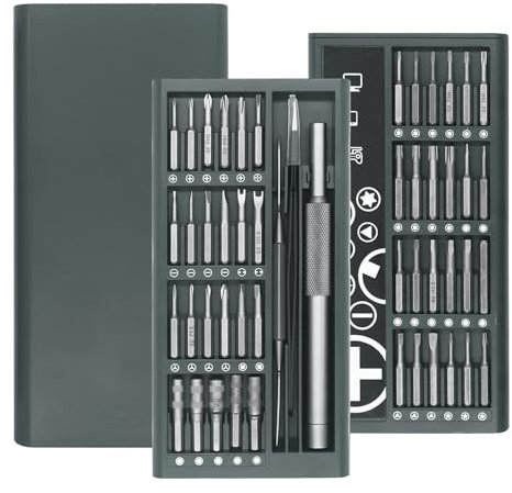 Tittaty Set di cacciaviti di precisione 50 in 1, kit di riparazione magnetico portatile con custodia, mini set di cacciaviti per telefono, laptop, occhiali, orologio, console di gioco, kit di